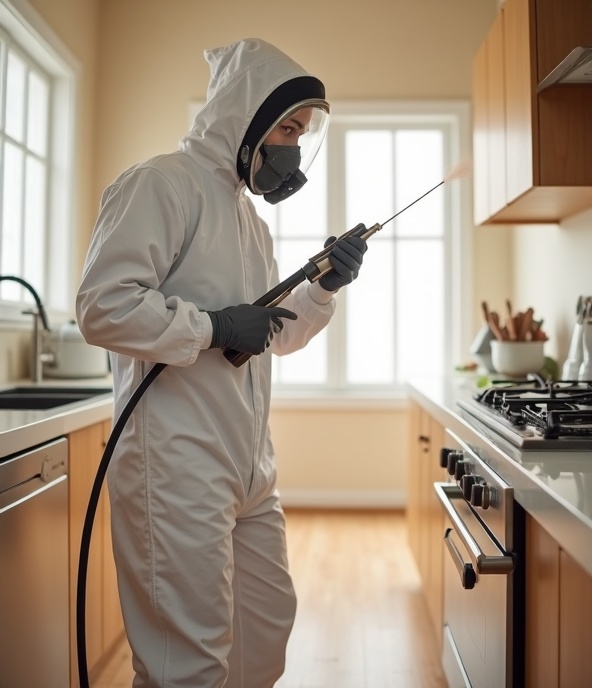 害虫駆除の様子