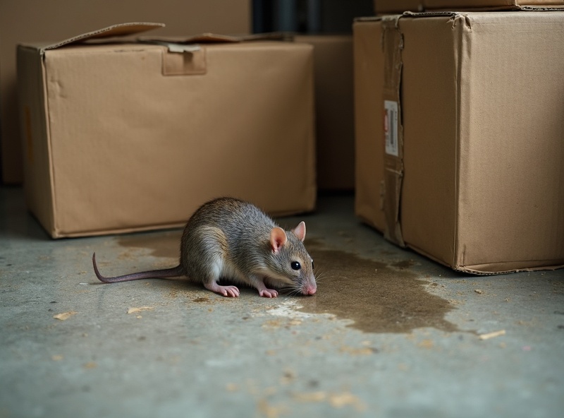 施工前：倉庫周辺ネズミ封鎖